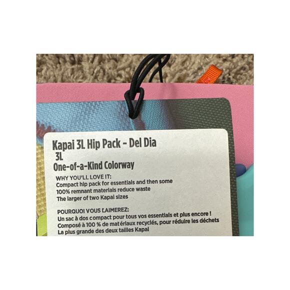 Cotopaxi Kapai 3L Hip Pack Belt Bag Multicolor Repurposed Fabric New NWT 35 - Picture 3 of 3